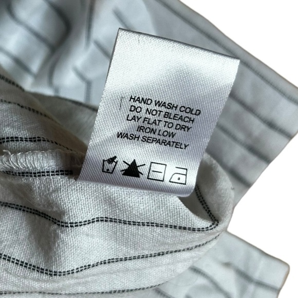 Superdown Womens Stripe Brooke Pant Wide Leg Cropped White Size Small Pinstripes - Picture 9 of 9